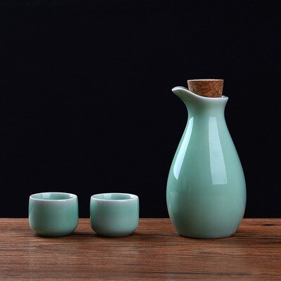 1 kruka  of 2 koppar vintage keramik sake kruka muggar set flagon sprit kopp sprit koppar set japansk sake vin set: Stil 5