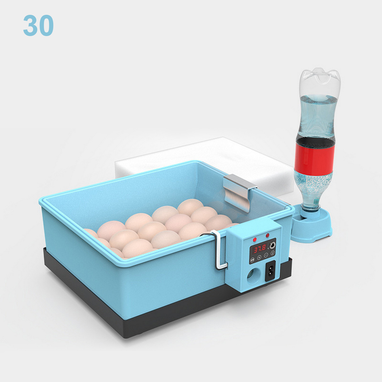 220V 20/30/36/56/66 Eggs Incubator Fully Automatic Digital Incubator Household Brooder Farm Chicken Incubator Bird Egg Incubator: 30 eggs