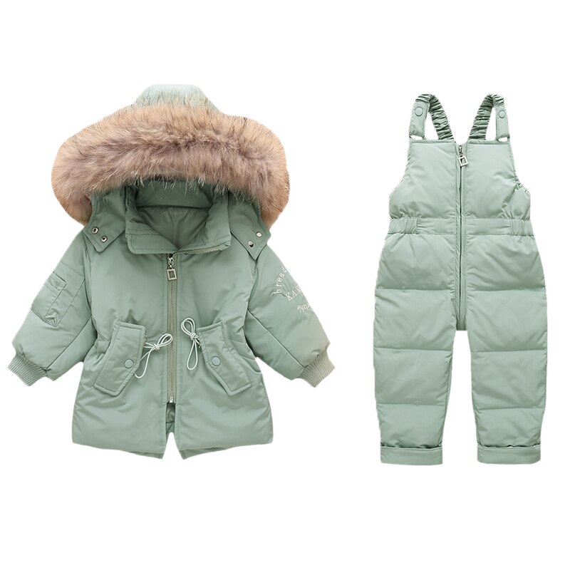 Winter Down Jumpsuit Voor Baby Boy Meisje Kleding Kleding Set Overalls Voor Kinderen 2 Stuks Set Peuter Snowsuit 0-3 Jaar