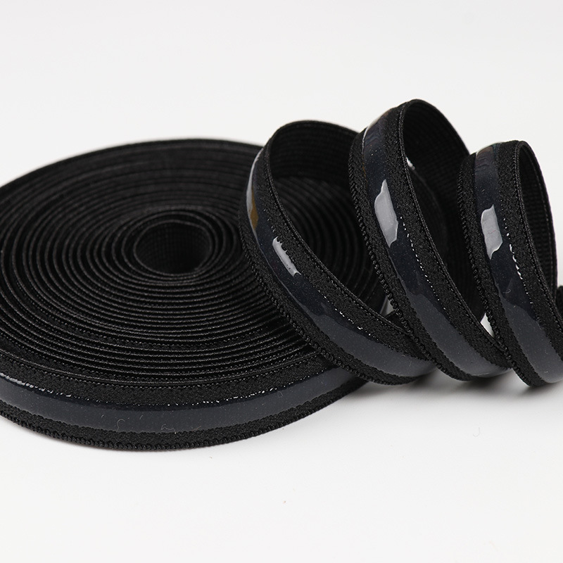 8/10/12/15/20mm Elastische Band Transparant Siliconen antislip Ondergoed Riem elastische Rubber Stretch Lint Kleding Naaien Accessoire: Black / 25mm / 1m