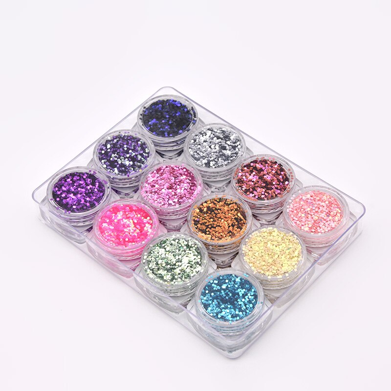 Verschillende Maten Vormen Mermaid Tranen Kleur Shift Glitter Persuasion Kleur Shift Glitter 12 Stuks In Set: KC023