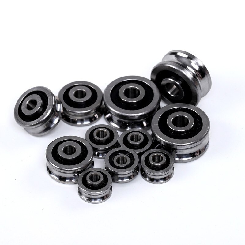 10pcs SG35 2RS U Groove pulley ball bearings 12x42x19 mm Track guide roller bearing SG12RS ( double row balls) ABEC-5