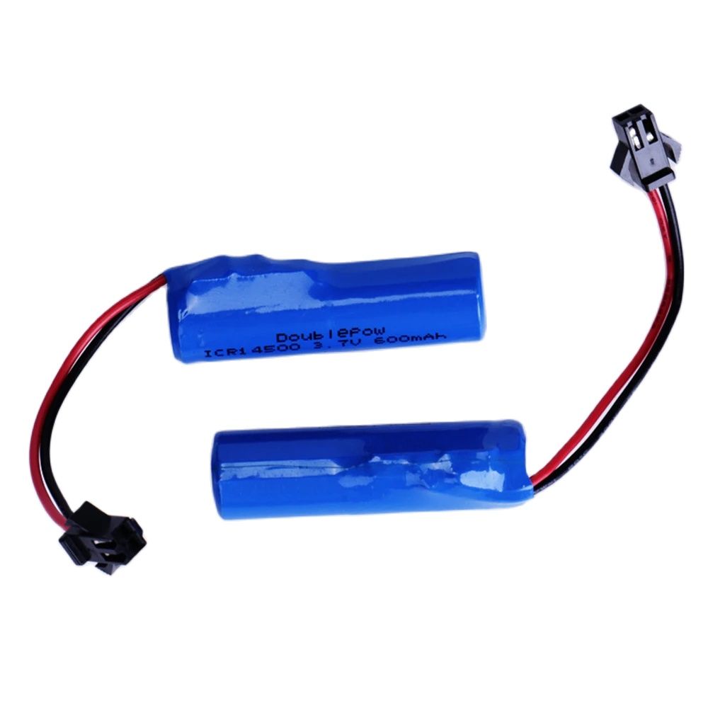 Batterie rechargeable 14500, 3.7V, 500mAh, avec prise SM, chargeur USB-SM pour contrôleur de jeu de jouets
