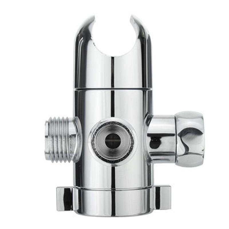 Krom 3-vägs T-koppling Duschhuvud Avledningsventil G1/2 Tre-funktionsbrytare Adapter Justerbar Duscharm Monterad: Default Title