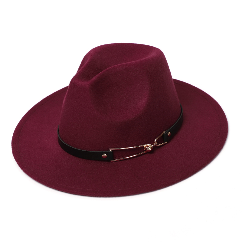Zimowe filcowe kapelusze Fedora męskie imitacja wełny kościelna moda jesienna szerokie rondo topowe kapelusze damskie filcowy kapelusz: zgniły zielony