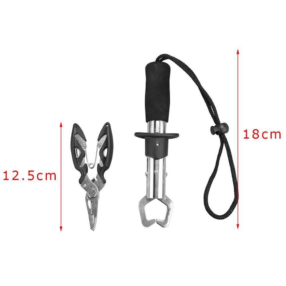 Staal Vis Vangen Rechte Handvat Vis Controle + Kleine Luya Tang Multifunctionele Luya Tang Stalen Pak