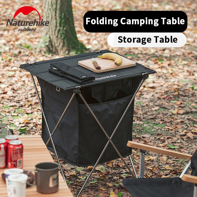 Naturehike Outdoor Folding Storage Box Table Portable Splicing Camping Aluminium Alloy Table BBQ Picnic Table Storage Box Table