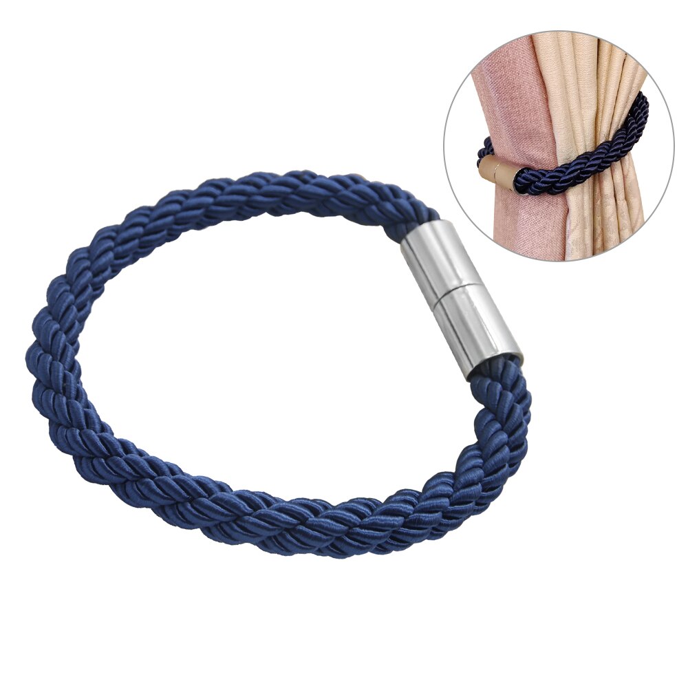 Bandasjer spenne magnetisk tekstil tieback magnet gardiner magnetisk gardin gardin stropp tilbehør: Marineblå