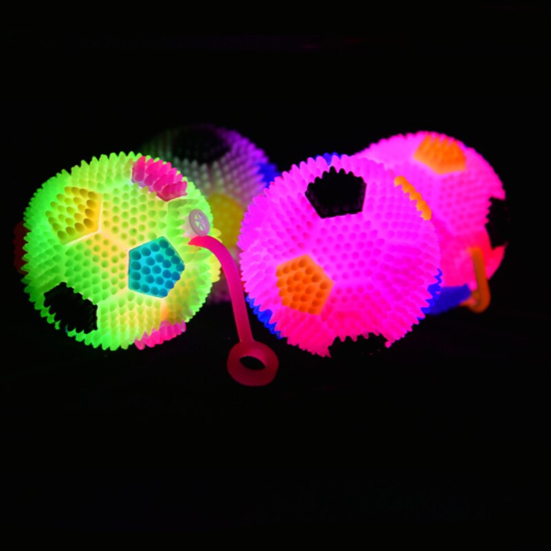 1pcs Luminous football elastic ball with sound/luminous toys/crystal ball/baby toys for children/toy Christmas birthday