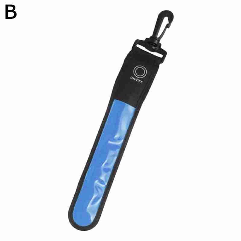 Reflective LED Light Arm Armband Strap Safety Belt Night Outdoor Accessories Reflective Lighting Pendant Decor Sports Bag Belt: Blue