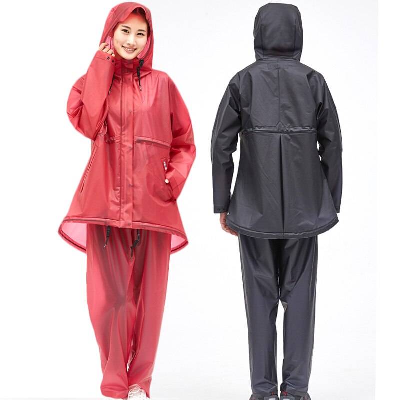 QIAN Impermeable Women's Raincoat Eco-friendly TPU Bicycle Rain Coat Waterproof Jacket for Women/Men Hiking Rain Gear Men's Coat