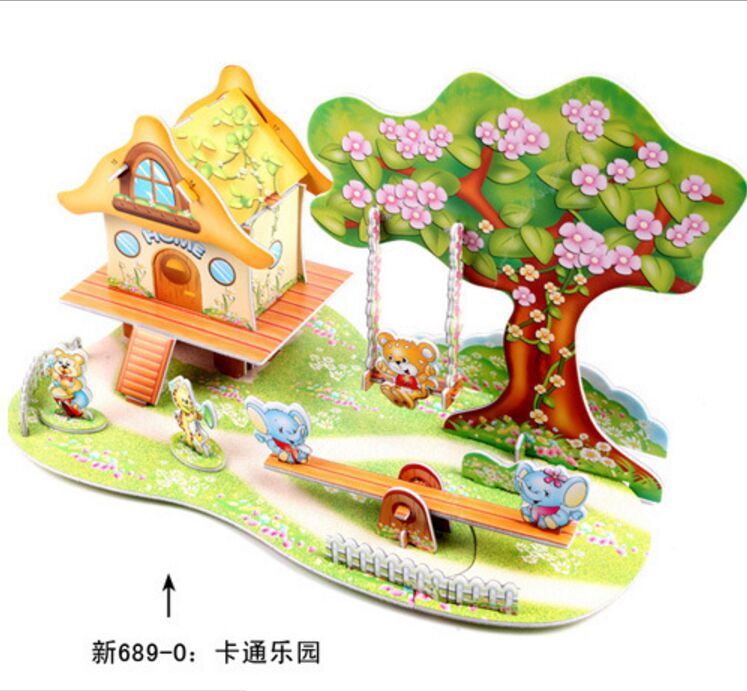 Nave da guerra Castello per bambini Giocattoli Puzzle 3D Puzzle Di Legno modello di puzzle giocattolo divertente puzzle per bambini Learning Education Cubi Magici: Puzzles 12