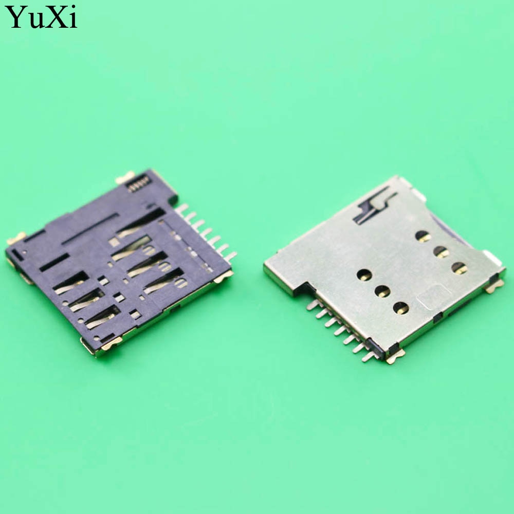 Yuxi Echte 7pin Push Micro Sim-kaart Socket Houder Slot Vervanging Connector