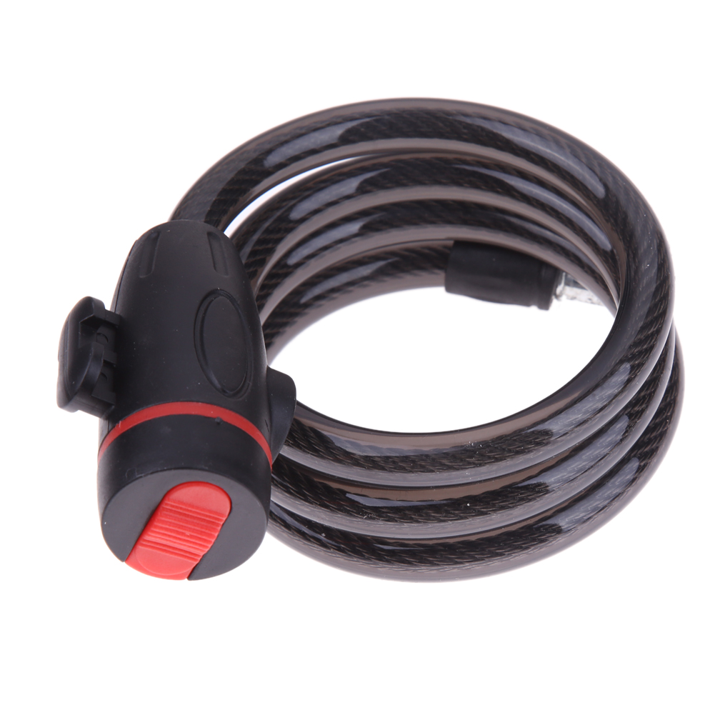 1pcs Anti-Theft Bike Lock Stainless Steel Candado Bicicleta Safety Cable Coil with Key Motorcycle Cycle MTB Bicycle Accessories