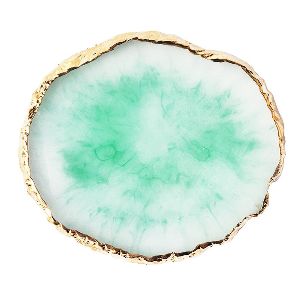 Żywica przechowywanie malowane paleta taca biżuteria patera naszyjnik pierścień kolczyki taca wystawiennicza robić kreatywnej dekoracji organizator: Niebieski