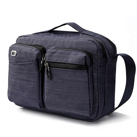 Sacoki moda saco de escritório para homens satchels à prova dwaterproof água bolsa ipad tote bolsa multi bolso masculino negócios mensageiro sacos: Azul