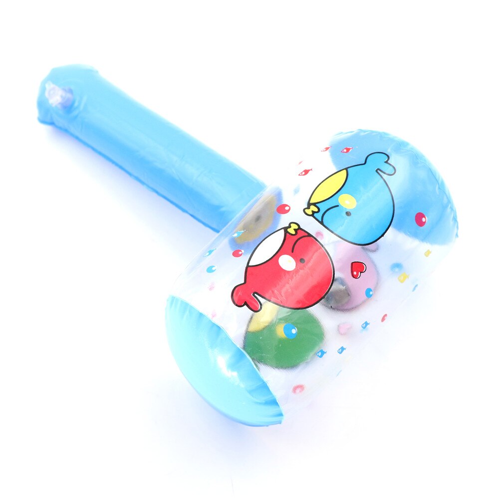 1Pc Leuke Cartoon Opblaasbare Lucht Hamer Met Bell Kids Kinderen Blow Up Lawaaimaker Speelgoed Kleur Willekeurige