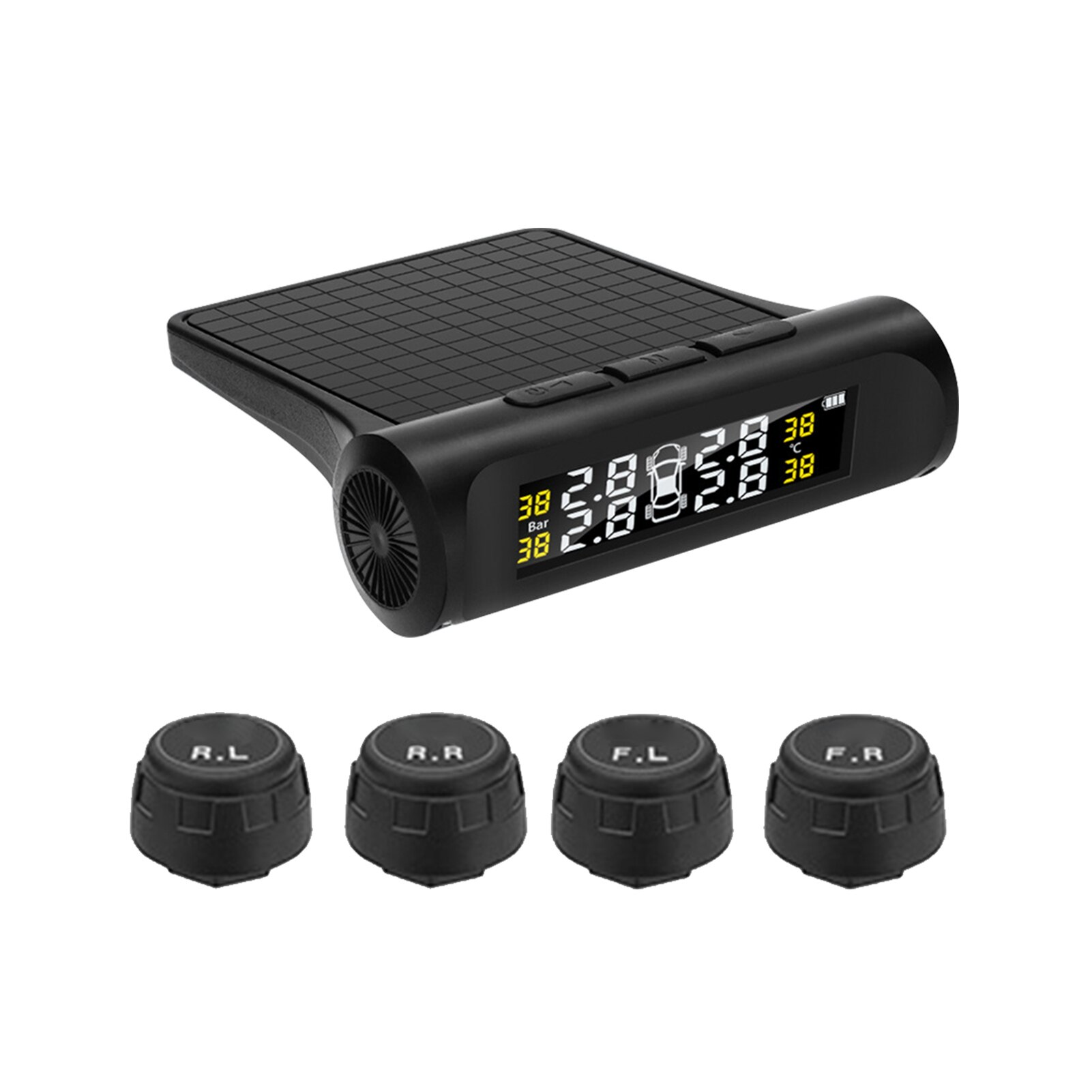 Battery Type Wireless Car Tire Pressure Monitor Auto Security Alarm Systems Temperature Warning Car Check Tool