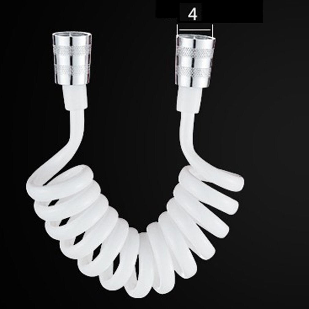 Copper Cap Shower Foam Bidet Telescopic Spring Hose 1.5m PVC Spring Flexible Retractable Shower Hose Shower Head Toilet Bidet