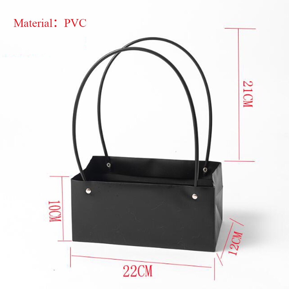 Portable Flower Basket Useful Round Florist Box Convenient Plant Boxes Multifunction Fleur Bouquet Baskets Durability Flower Box: Black