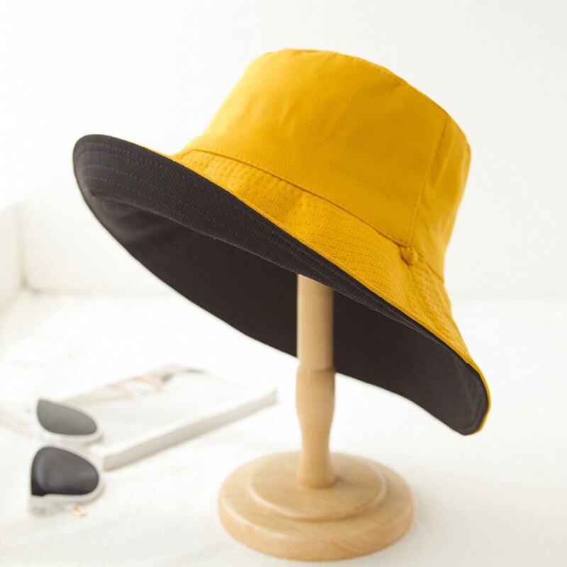 Unisex Emmer Hoed Dubbele-Side Vrouwen Strand Hoeden Zonnebrandcrème Visser Caps Brede Rand Platte Top Outdoor Zon Cap