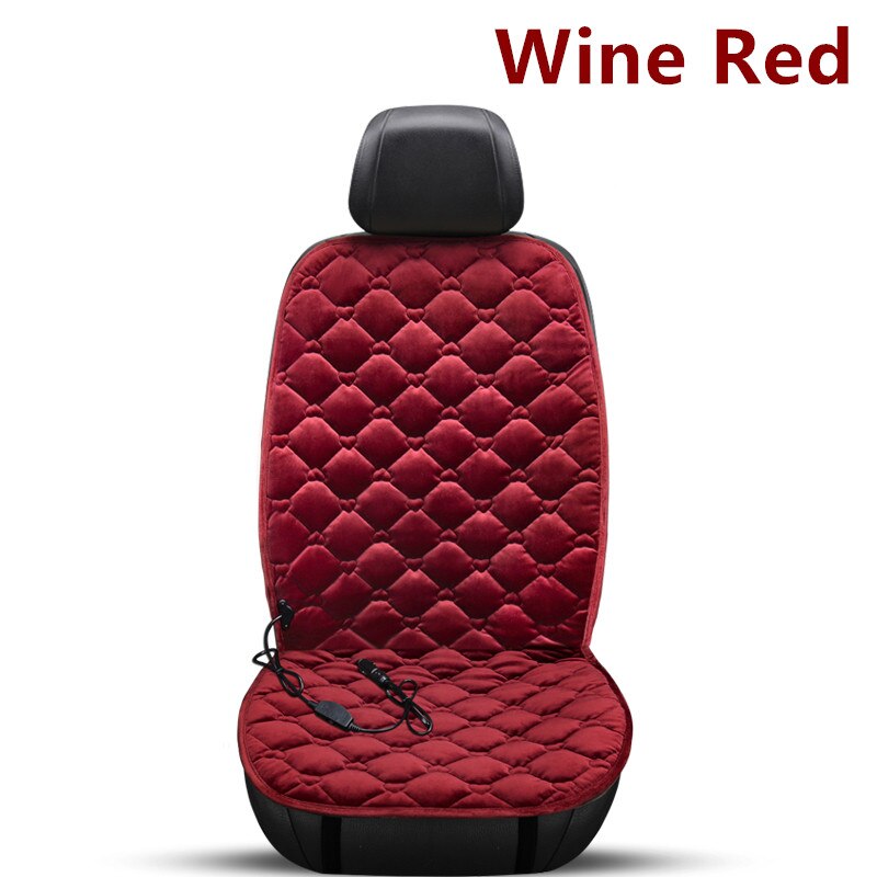Fast Heated & Adjustable Heated Car Seat Cover Car Electric Heated Seat Car Styling Winter Cushion Pad Cushions Auto Covers 12V: 1pc red front