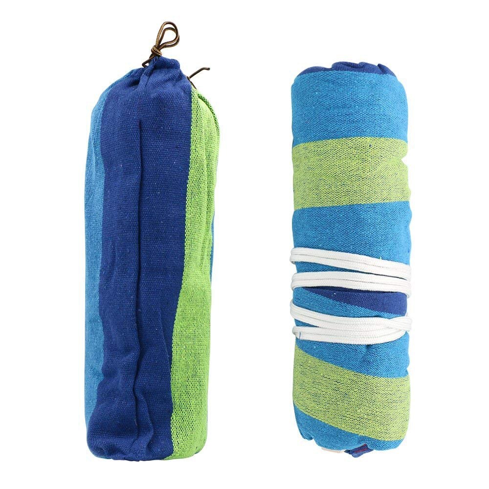Dubbele Hangmat 450 Lbs Draagbare Reizen Camping Opknoping Hangmat Swing Luie Stoel Canvas Hangmatten 2 Persoon Capaciteit