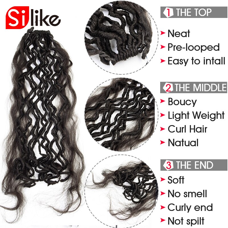 18 Inch Boho Locs Hair Handmade Dreads Crochet Fau Vicedeal