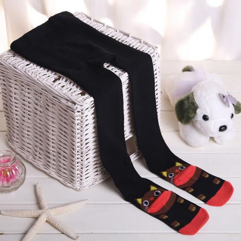 Leuke Dier Geometrie Kinderen Meisje Panty Panty Kous Katoen Kind Baby Meisje Panty Kousen Kinderen Panty: black / 80-100 CM