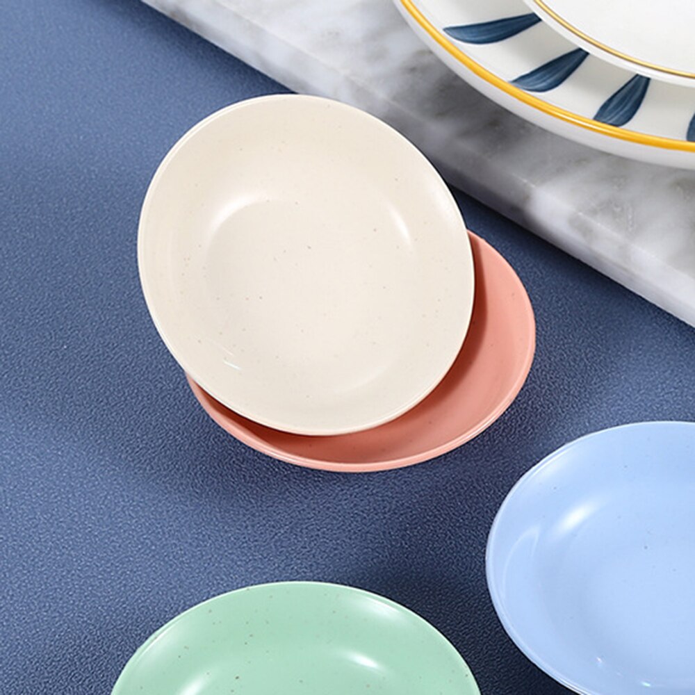Wheat Straw Seasoning Sauce Dish Small Dip Bowl Butter Sushi Plate Vinegar Soy Saucer For Kitchen Supplies Tableware For Serving