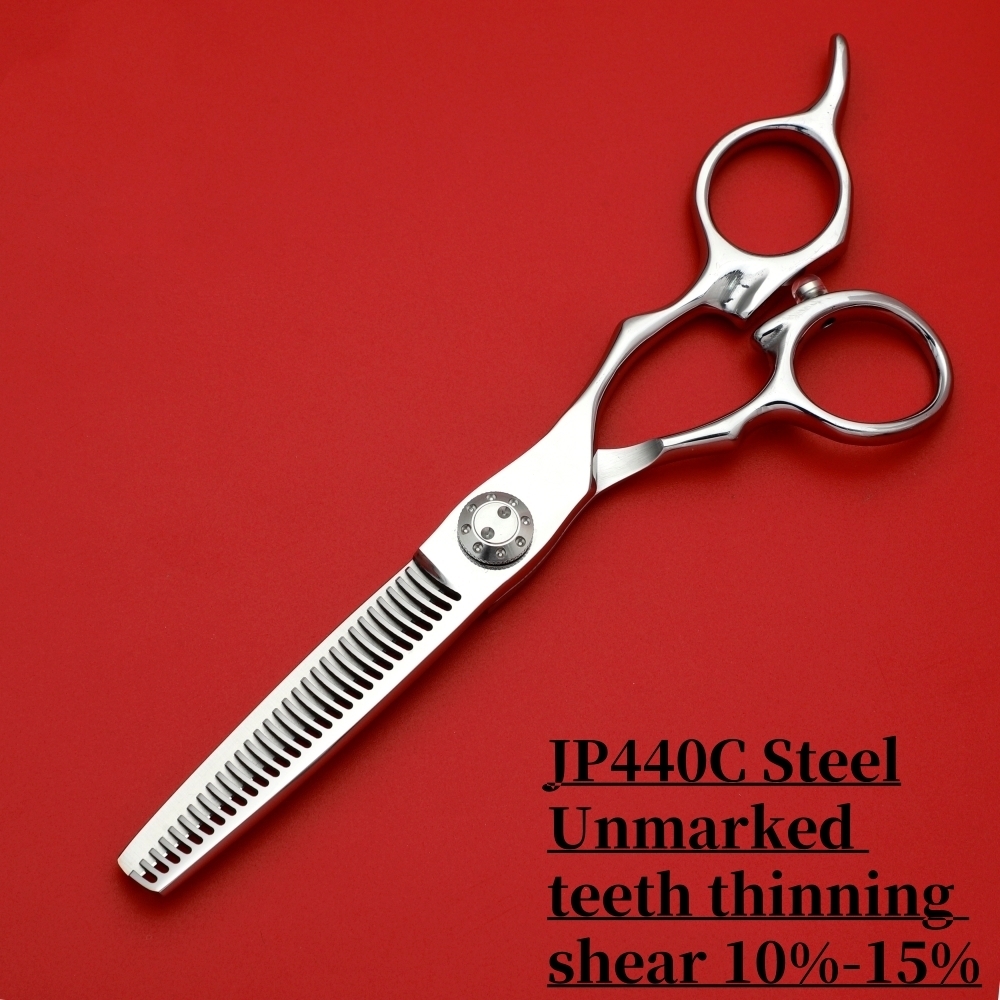 Professionele kappersschaar 440C staal 7 inch snelle snit Geschikt voor thuis en kapperszaak Kambeschermhoes: Chocolade