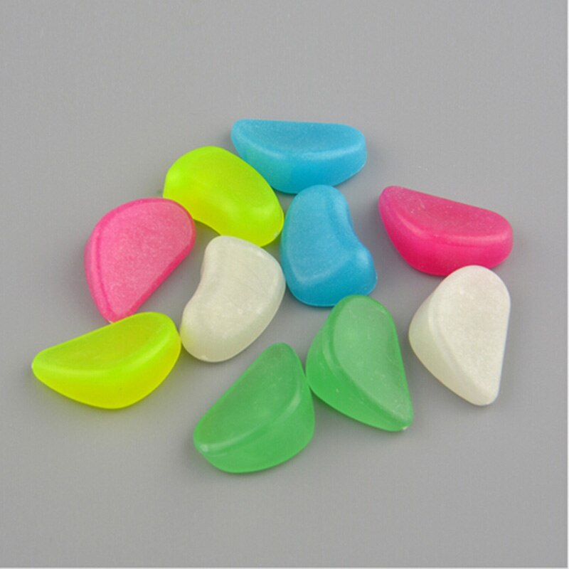 10 Pcs Glow in The Dark Pebbles Kunstmatige Steen Loopbrug Aquarium Fish Tank Decor