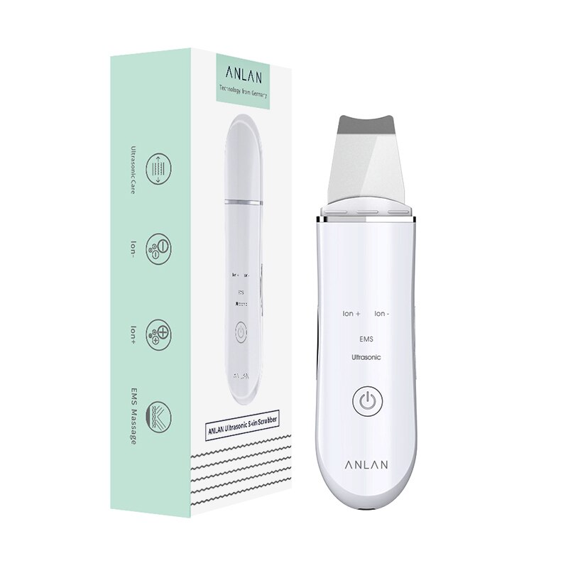 ANLAN Ultrasonic Skin Scrubber Facial Clean Machine Vibration Cleansing Removal Blackhead Exfoliating Rechargeable skin scrubber: Default Title