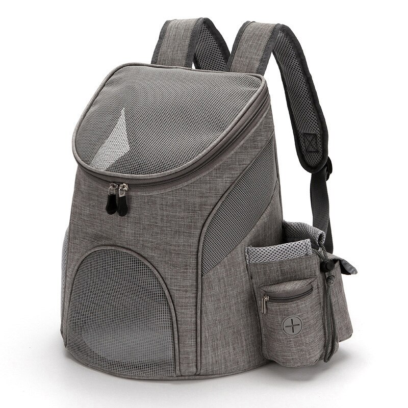 Mochila transpirable multifunción Para transportar gatos y perros, Mochila de viaje Para exteriores, Mochila Para Gato: Gray / S