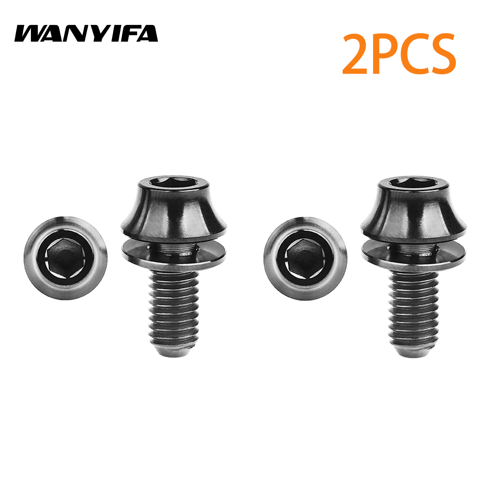 Wanyifa 2 Stück Titanschrauben M5 x 12 mm Fahrrad Flaschenhalter Schrauben MTB Rennrad Wasserhalter Feste Schraube Zubehör: Gold
