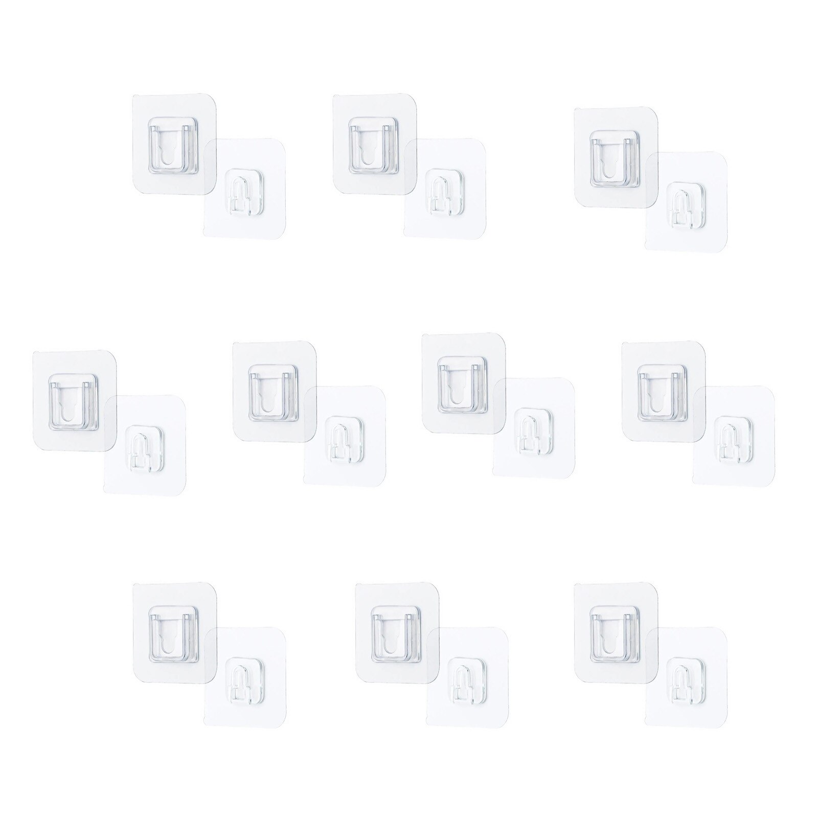10 Paar Dubbelzijdig Muur Lijm Haak Pasta Plug Socket Houder Kabel Opslag Plug Vaststelling Organiseren Seamles Waterdichte Herbruikbare: Default Title