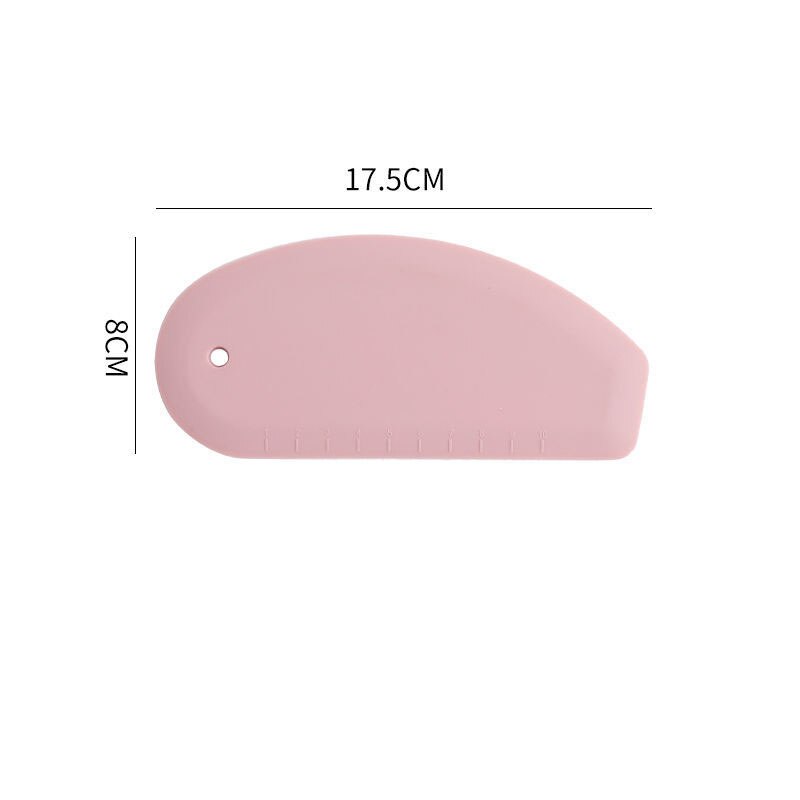Flexible Silicone Bowl Scraper Pastry Best Bench Scraper For Cakes Kitchen Aid Food Scraper For Dish Pan Bowl Dough Tools: Pink