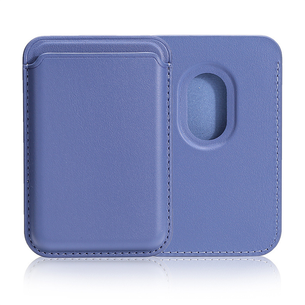 Leren Portemonnee Hoesje voor iPhone 15-19 Pro Max met MagSafe Kaarthouder: Lichtpaars