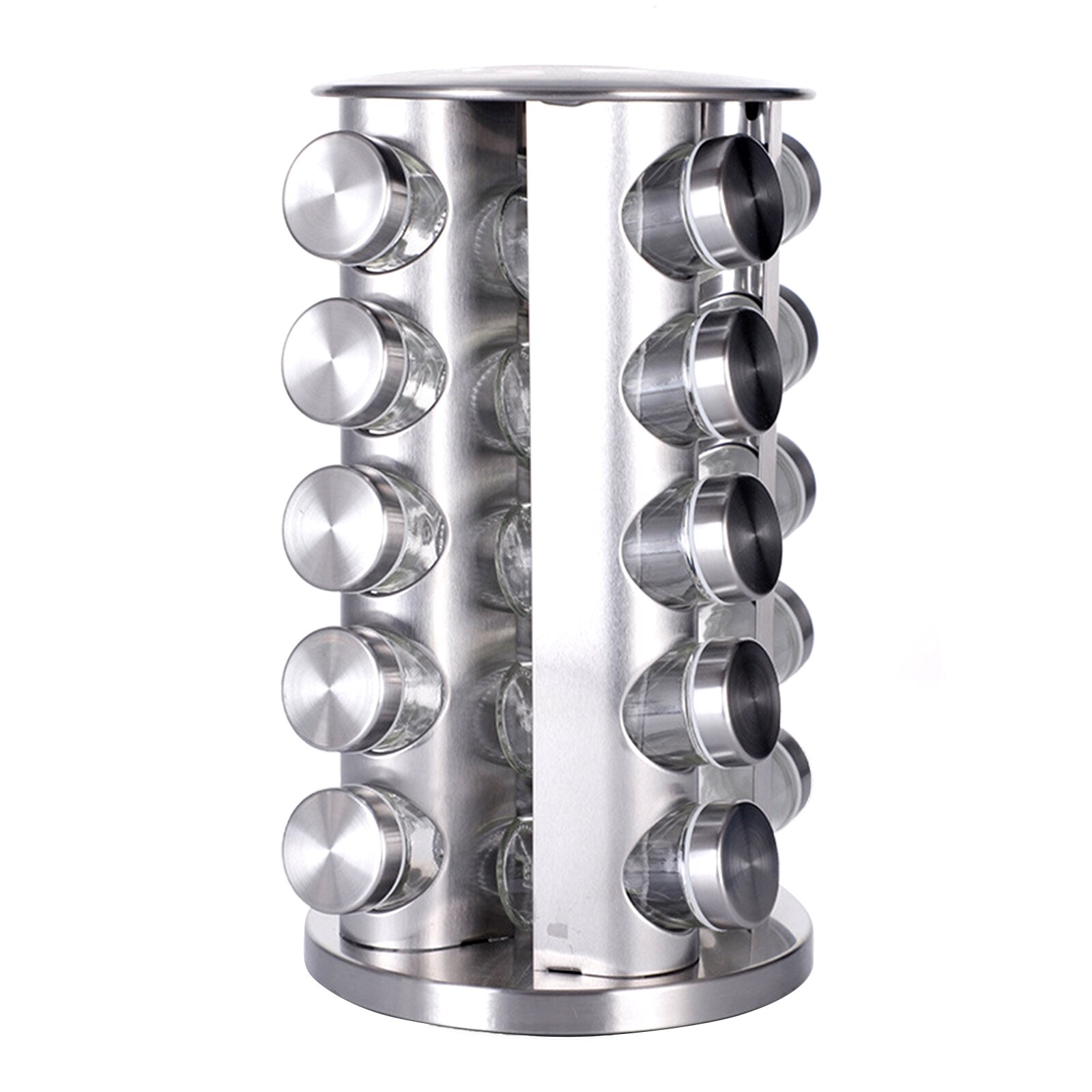 Spice Rack with Glass Pot Working Table Spice Towe... – Grandado