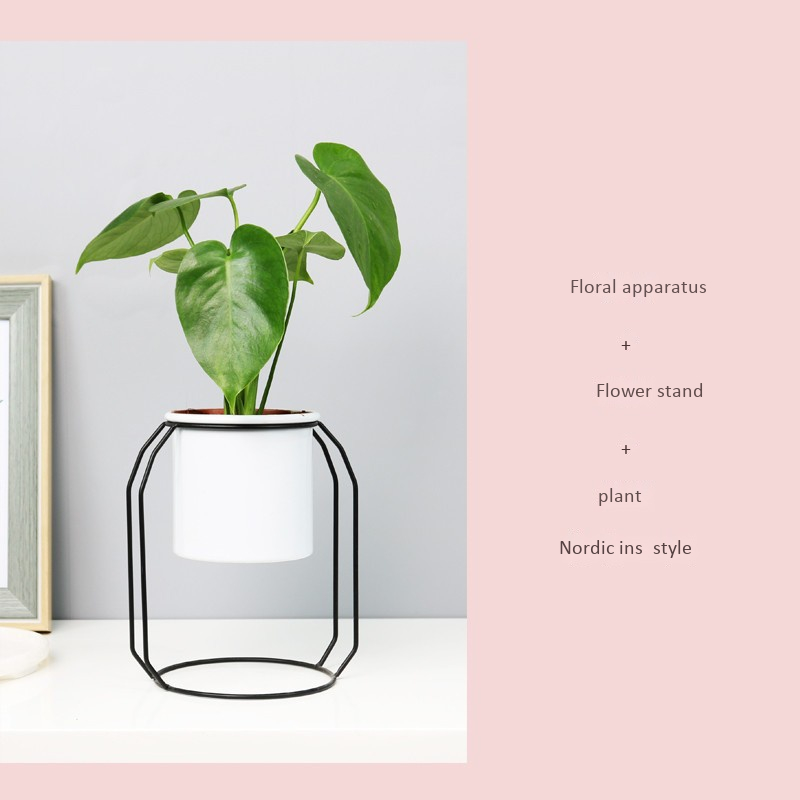 Metal urtepotte med stativ planter have hjemmekontor balkon indretning blomsterdisplay stativ holder urtepottehylde