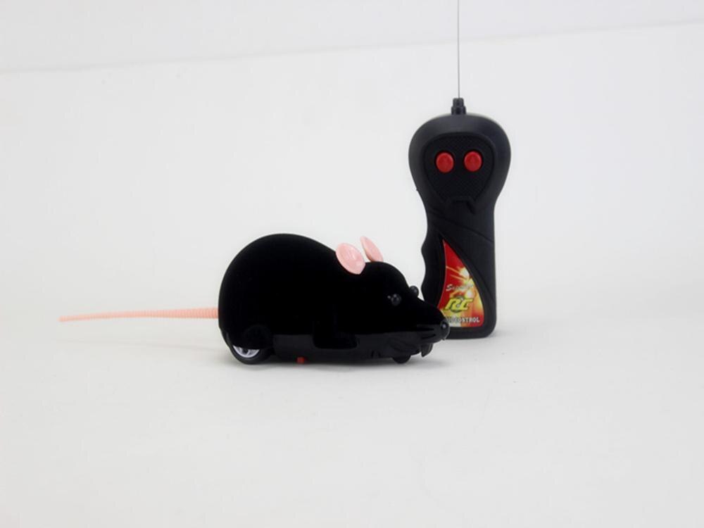 nuevos juguetes del ratón inalámbrico RC ratones gato juguetes de Control remoto falsa Mouse novedad RC divertida del gato jugando ratón juguetes para gatos: black 1 / 12 X 7 X 5cm