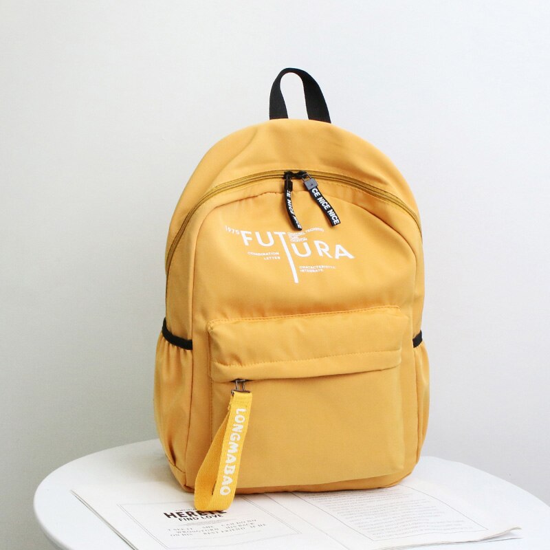 Grote capaciteit schoolrugzak schoudertas schooltas voor tienermeisjes jongens nylon rugzak dames heren rugzak mochila: Geel