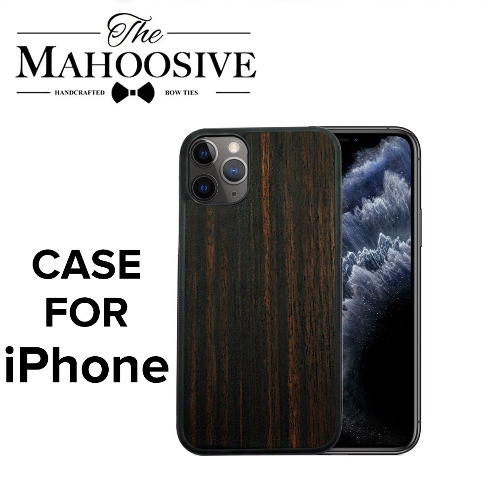 Thin Wood Case For iPhone 7 8 6 6s Plus SE 2 Wooden Cover Name engraving For iPhone X Xs 11 Pro Max XR Black Rosewood