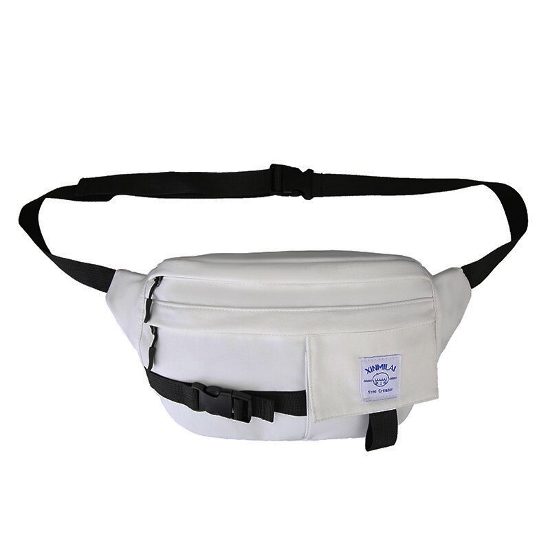 unisex Taille Tasche Große Kapazität Streetwear fanny Pack Brust Taschen Trend Hüfte hüpfen Banane Crossbody-tasche Funktionale Taille Pack ZY775: Weiß Taille Tasche