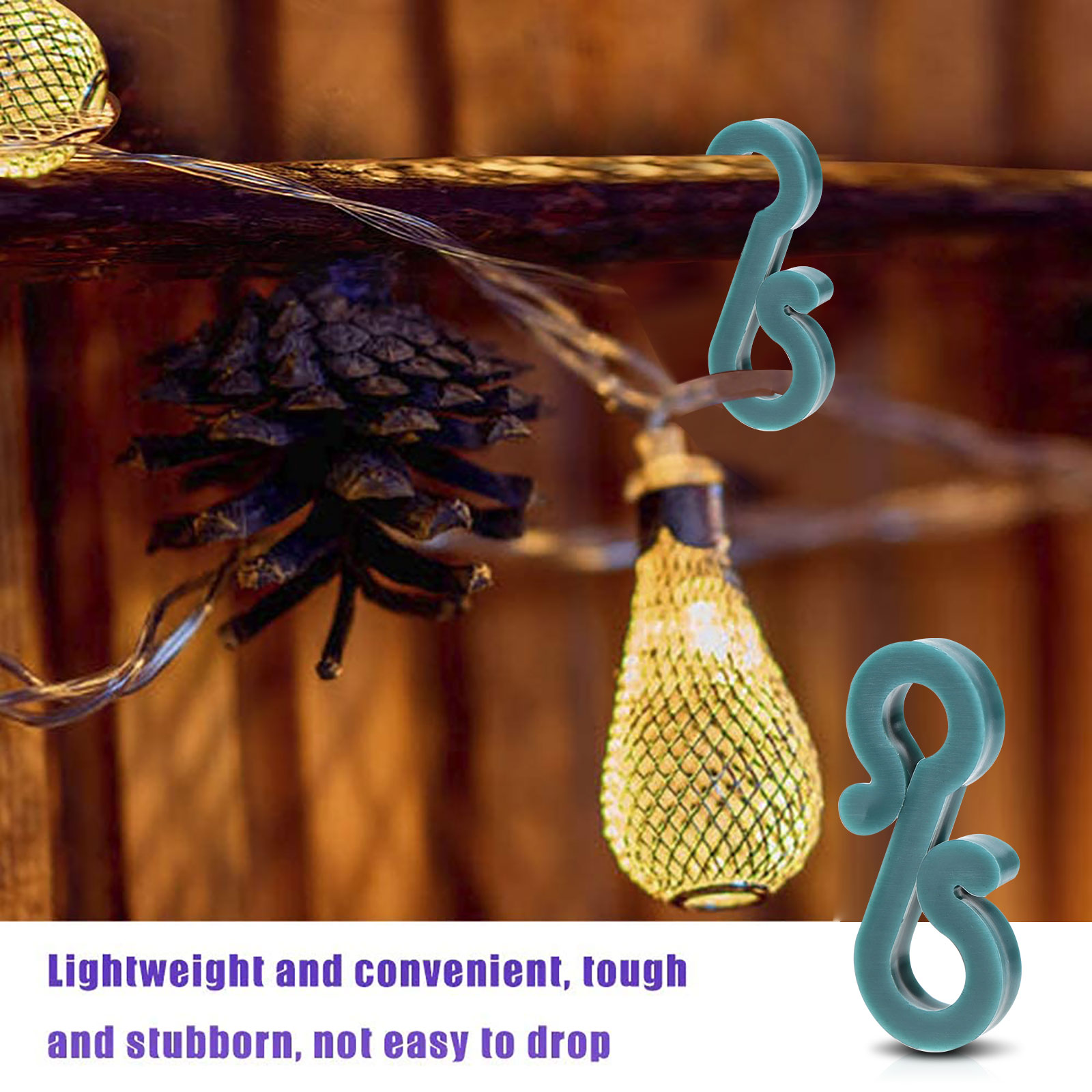 Plastic Gutter Hooks, Outdoor Light Hooks Clips, S Clip Hooks For Christmas