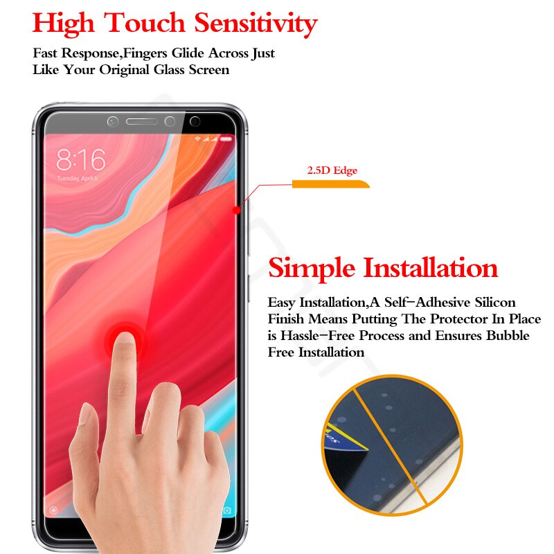 2 pièces En Verre Trempé Pour Vivo Y12 Y15 Y17 Y9 Protecteur D'écran 9H 2.5D Verre Verre Protecteur Pour Vivo Y97 Y95 Y93 Y91 Y81 Y53 Film