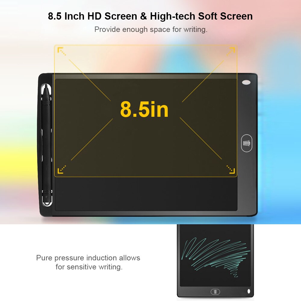 8.5 Inch LCD Drawing Tablet Portable Digital Pad Writing Notepad Electronic Graphic Board Notes Reminder with Stylus Pen
