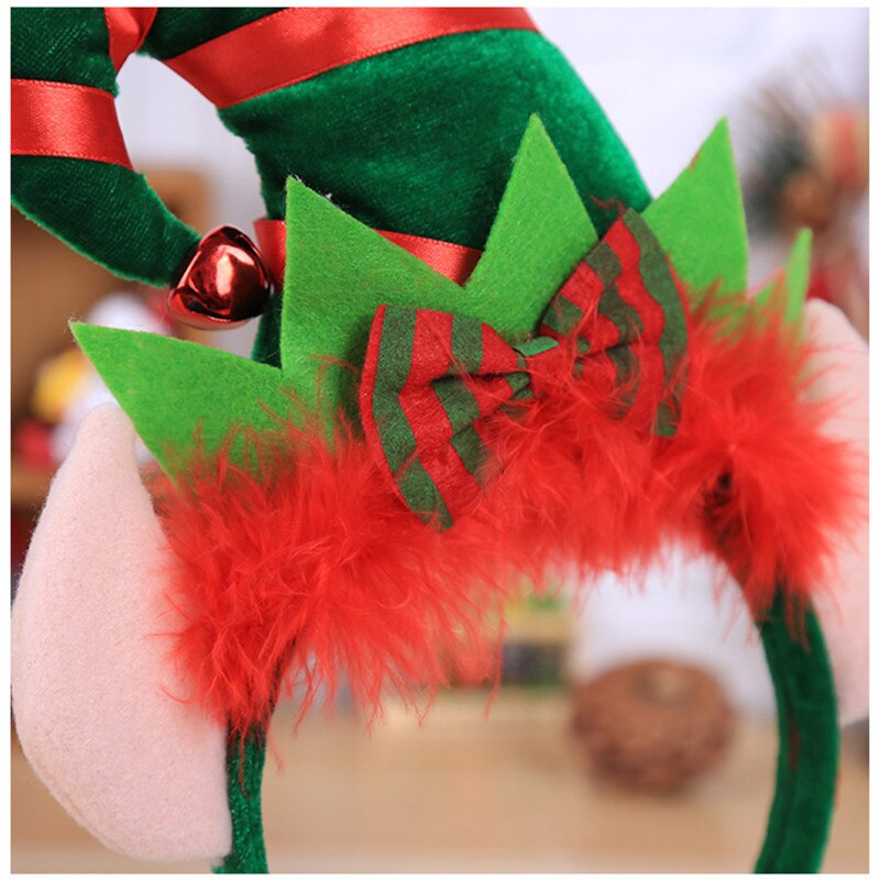 Julepandebånd kvinder pige santa xmas hårbånd lås hovedbeklædning hovedbøjle fest hårbånd hovedbøjle jul