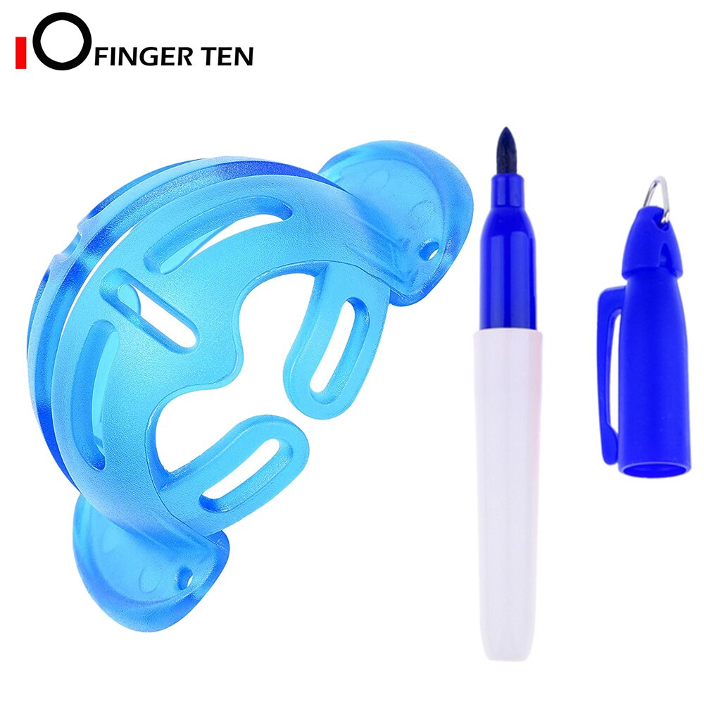 6-in-1 Golf Ball Line Liner Marker Marks Template Draw Positioning Template Alignment Putting Tool Putt Linear: 1 line marker Blue