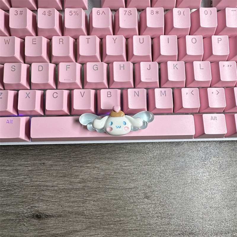 Diy Schattige Cartoon Hello Kt Kuromi Keycap 6.25u Spatiebalk Gaming Mechanisch Toetsenbord Cross Axis Roze Witte Keycap 2.75 Shift Keycap: Marineblauw / Blauwe schakelaar